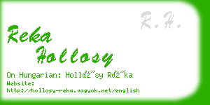 reka hollosy business card